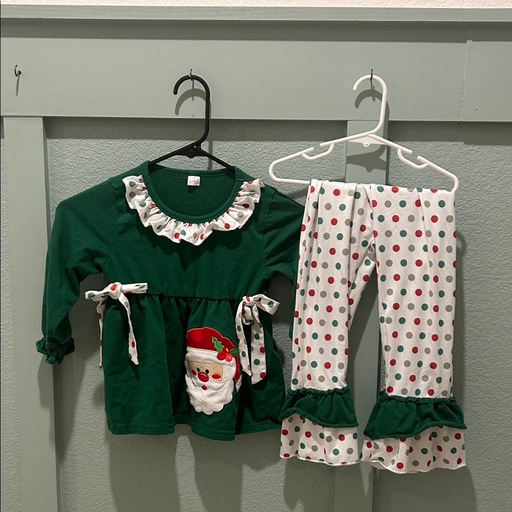 3-4T Christmas set with bell bottoms
